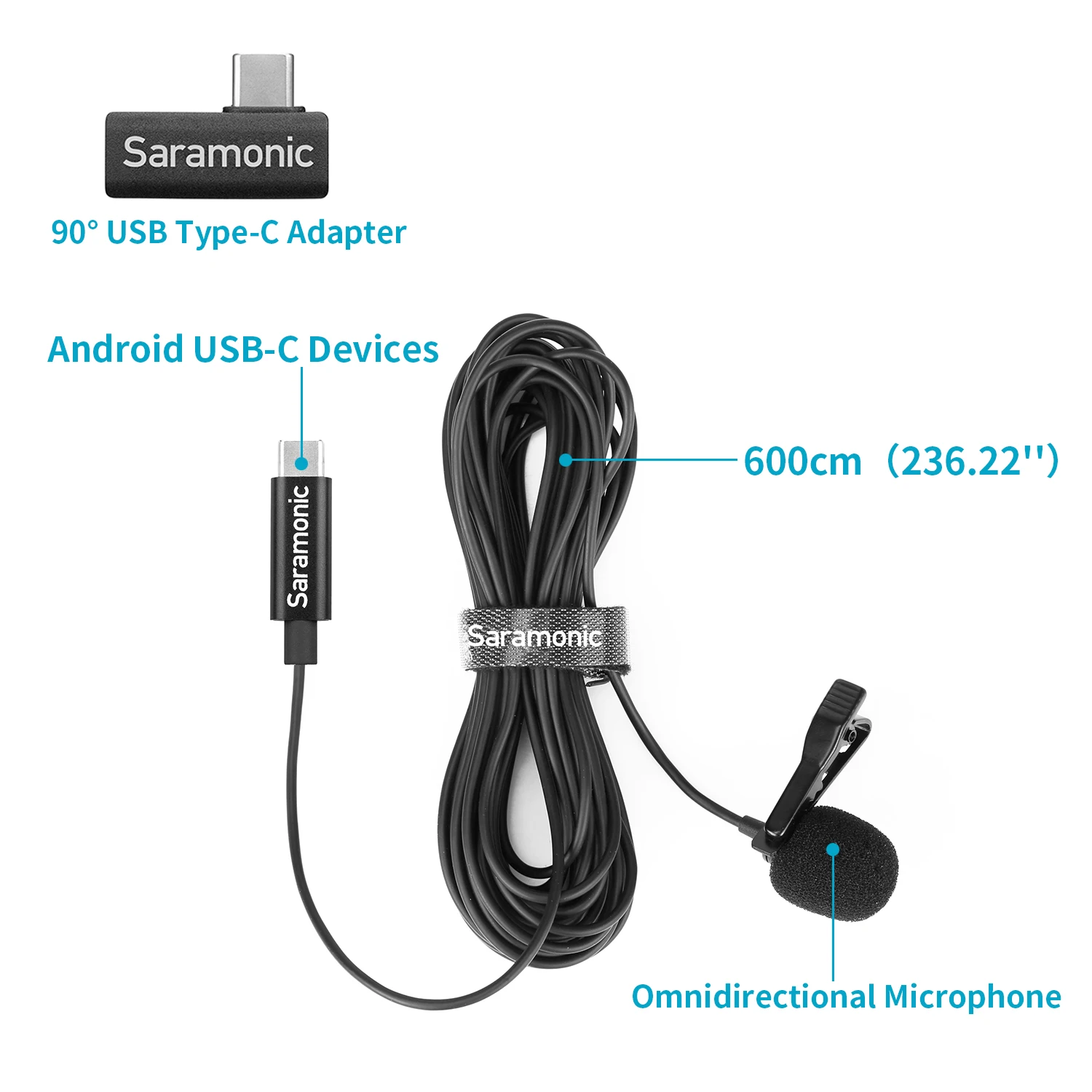 Saramonic lavmicro u3b aufsteck bares Lavalier-Ansteck mikrofon für Android-USB-C geräte Computer Youtube Video aufzeichnung Streaming