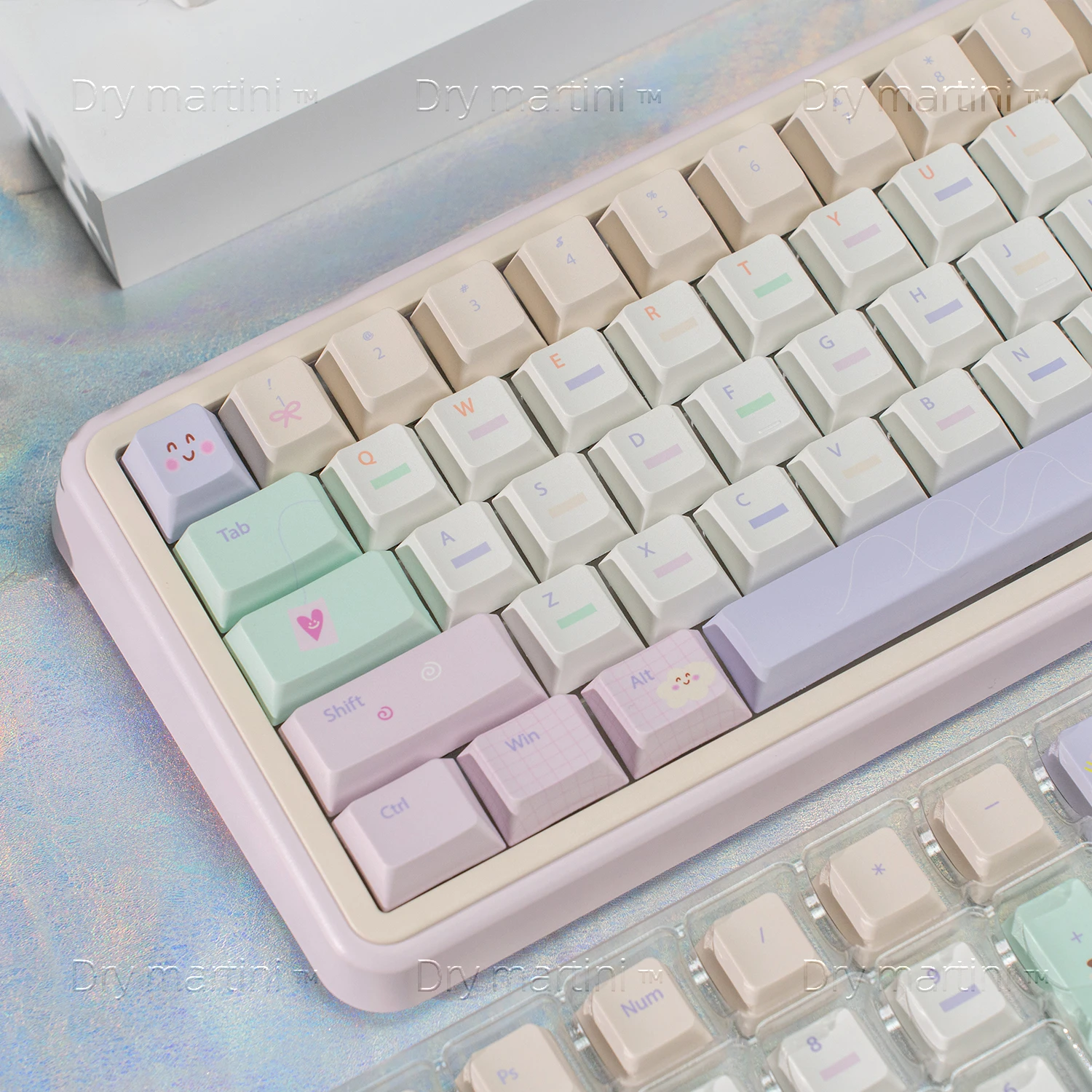 Original Semi-Saccharist Keycaps Dopamine Color Scheme Sublimation MO Mechanical Keyboard Cap 61 68 75 87 108
