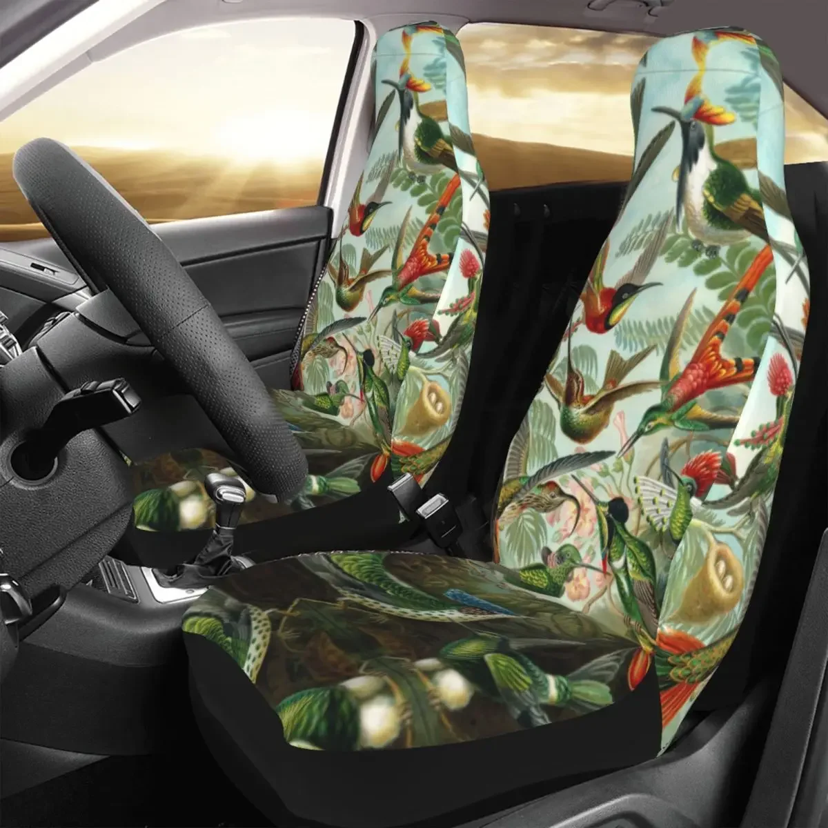 Hummingbirds Bird Universal Car Seat Cover Four Seasons For SUV Seat Covers Polyester Seat Protector