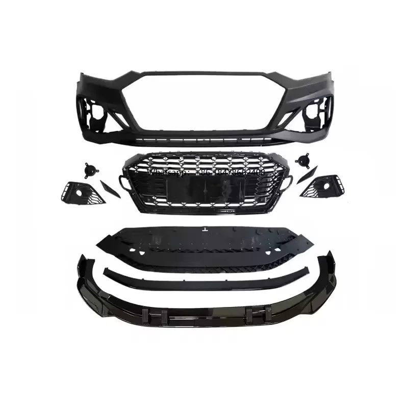 

Car 2017-2019 Modified 2020-2024 RS5 Style Look Front Bumper With Front Lip for A5 S5 B9 2017 2018 2019