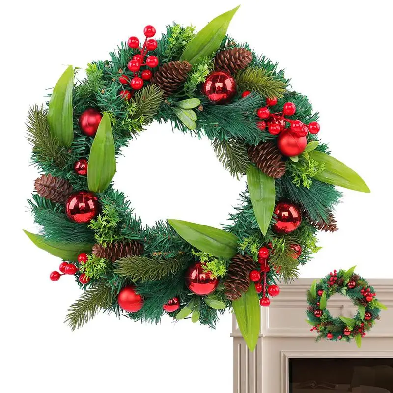 

Front Door Wreath Pinecone Christmas Wreath Artificial Christmas Winter Wreath Christmas Indoor Decorations Christmas Garland