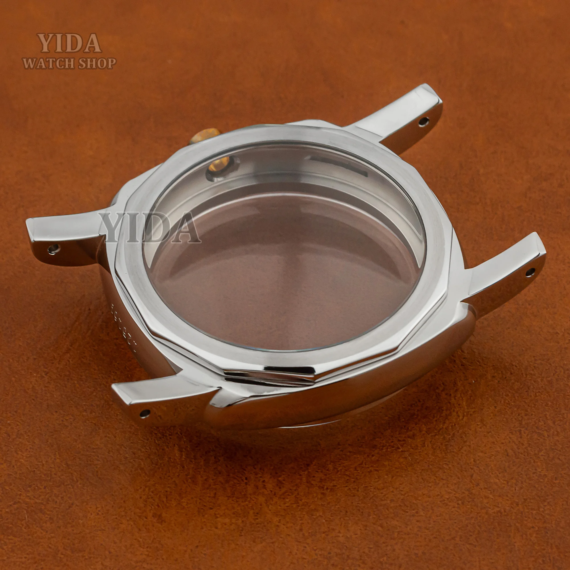 47mm caixa de relógio alta qualidade vintage retro 100m à prova dwaterproof água para pam 6152 eta6497/6498/st3600 movimento caixa aço inoxidável