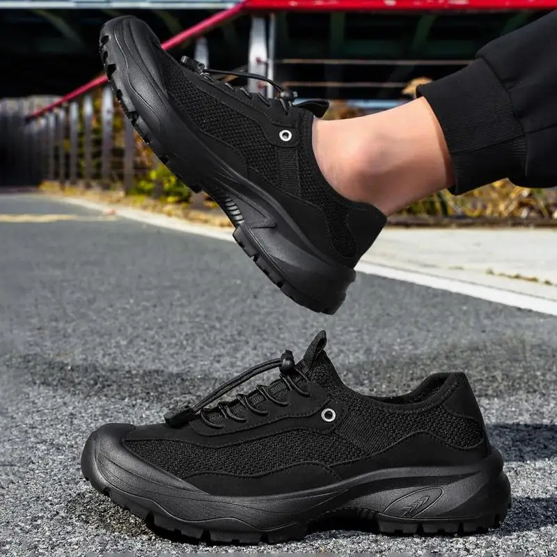 Men's fashionable new black-soled breathable casual sports shoesJinjiang cold-glue shoe factory direct supply