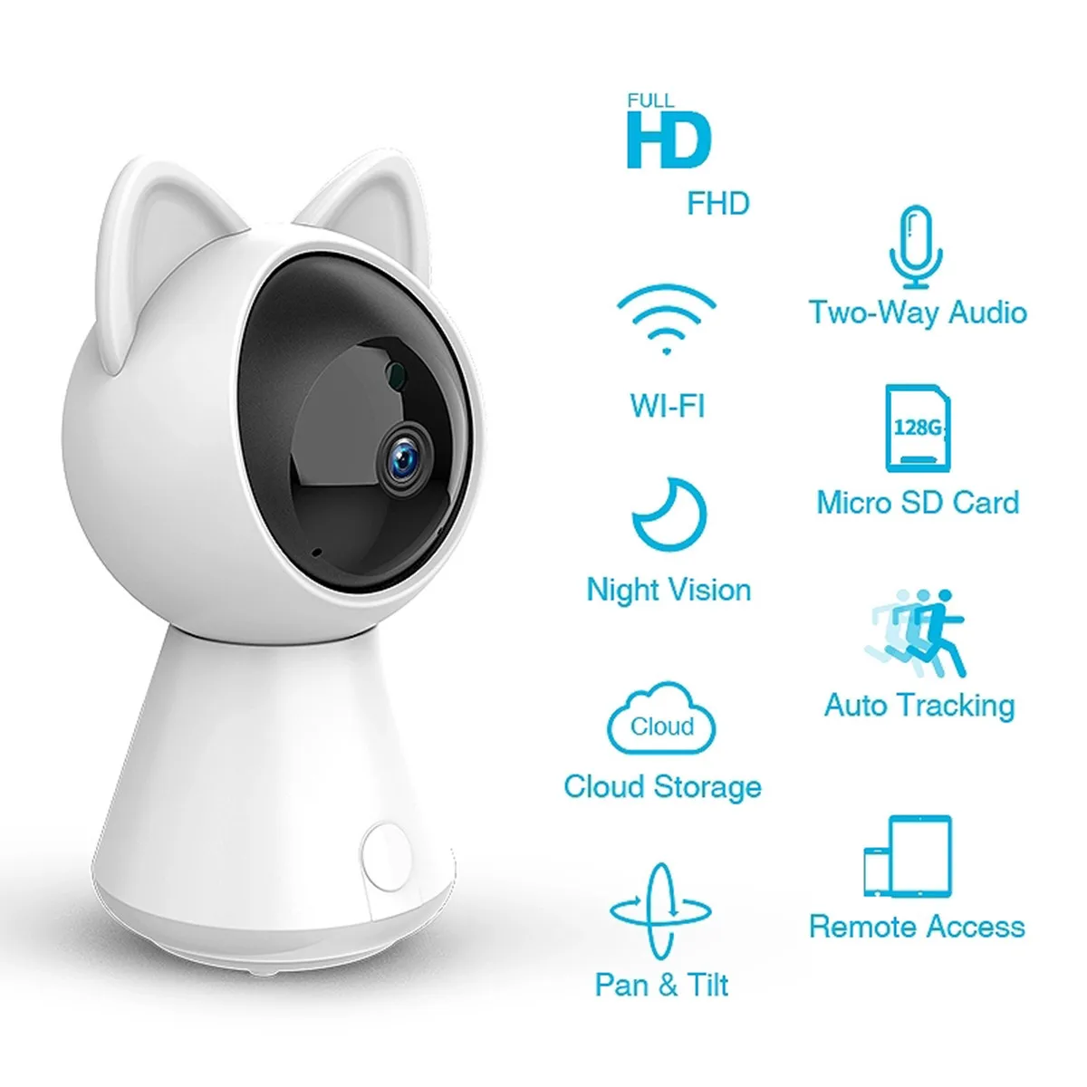 2MP 1080p Draadloze PTZ IP Dome Camera IR Nachtzicht Bewegingsdetectie Home Security CCTV Babyfoon