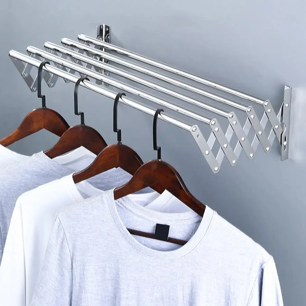

Clothes Drying Rack Foldable Clothes Drying Rack Space-saving Wall-mounted Drying Rack for Bathroom Laundry Room for Easy