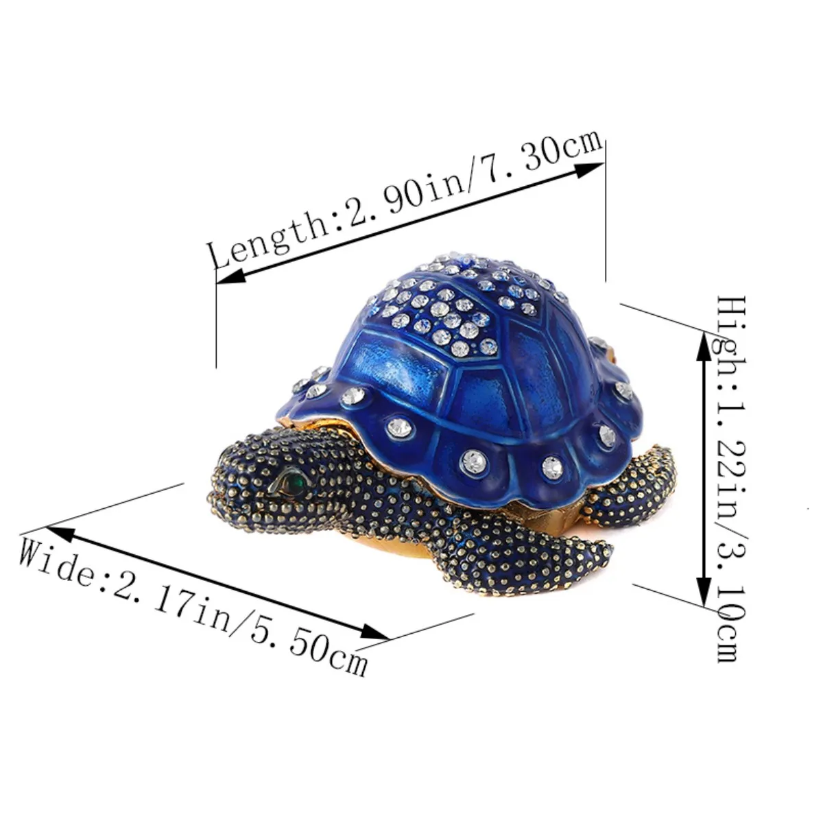 QIFU Unique Delicate Small Blue Turtle Decoration for Home