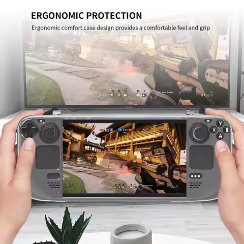 Game Console Cover Accessories Anti Slip Hard PC Shell Case for Steam Deck Crystal Clear Game Console
