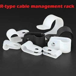 10PCS   R-type Wire Clip Thickened Plastic U-shaped Tube Clip Fixed Button Cable Clip Fixed Wire Clip Wire Clip