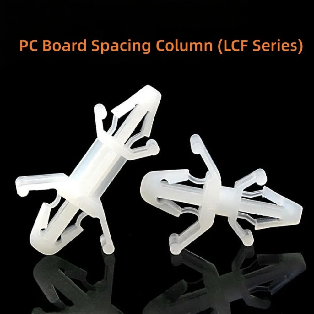White Nylon PCB Board Spacers, LCF Series 3mm Hole Isolation Columns, Circuit Board Support Standoffs for Electronic Assembly