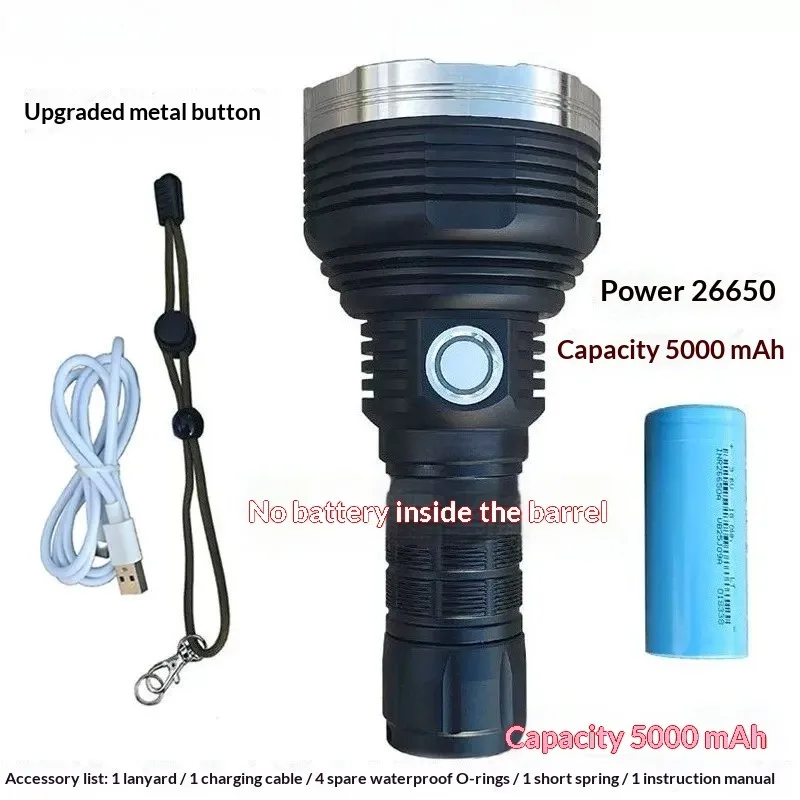 SFT60 SFH55 LED Flashlight 7000 9800LM, Powerful Outdoor Hand Torch