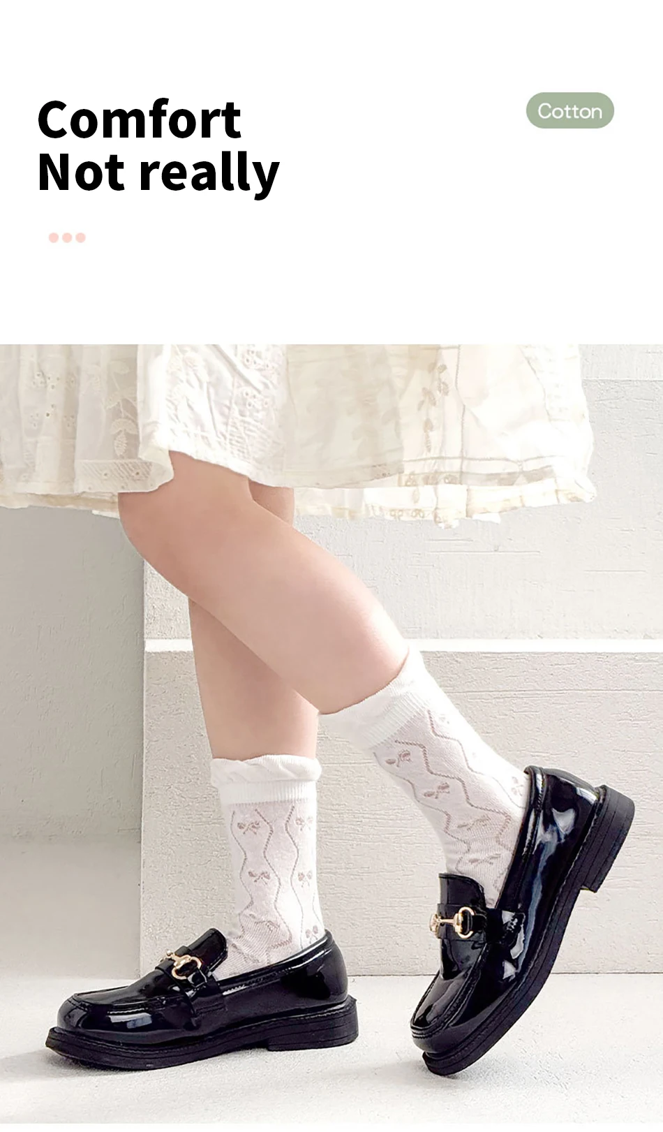 5 Paare/paket Mädchen Prinzessin Spitze Socken Sommer Dünne Weiße Lolita Ankle Socken Atmungsaktive Strumpf für Kinder Kinder Casual Kleidung – Detail 7