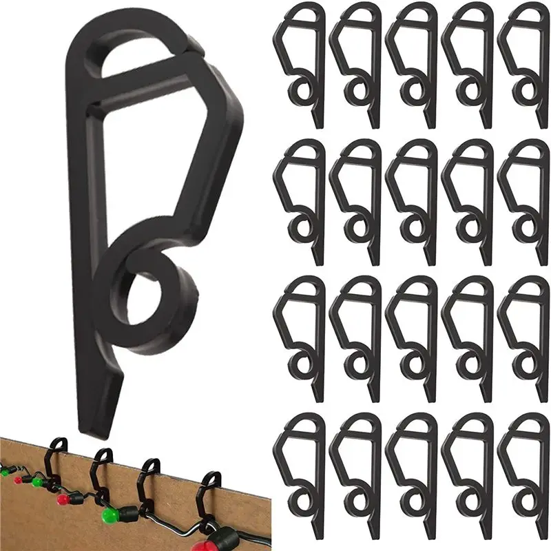 AB33-240 Pack Christmas Light Clips Outdoor -Weatherproof Christmas Light Hangers Gutter Hooks For Christmas Holiday Black