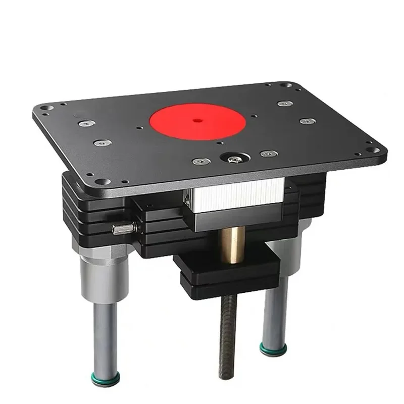 80-107mm Heavy Duty Router Lift Aluminum Insert Plate Woodworking Router Elevator Tool