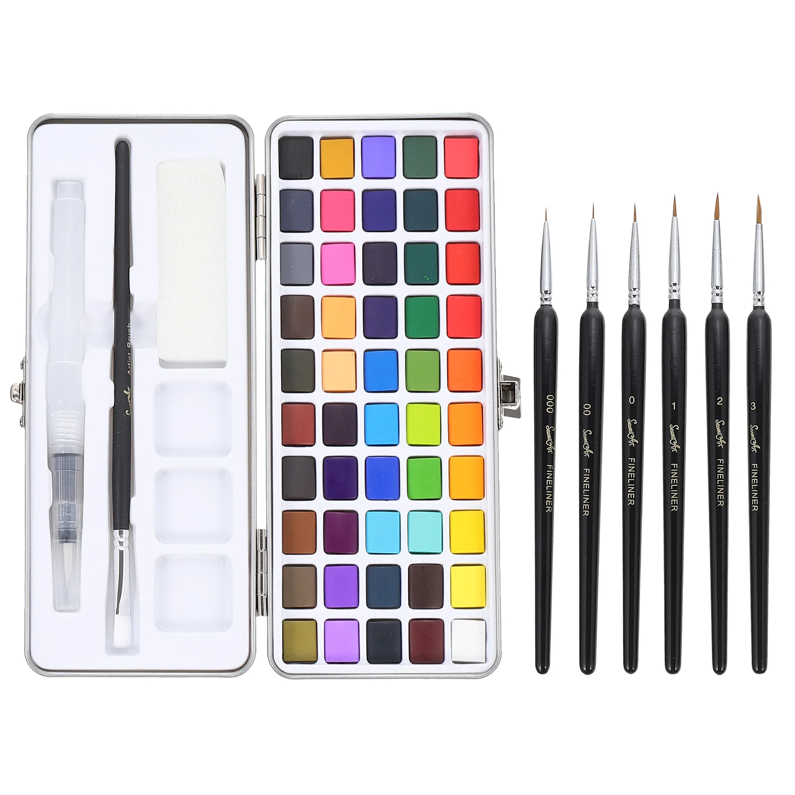 

Watercolor Paint Kit 24 Colors Premium Quality Safe for Kids Portable Lightweight Artists Students Teachers Coloring Supplies