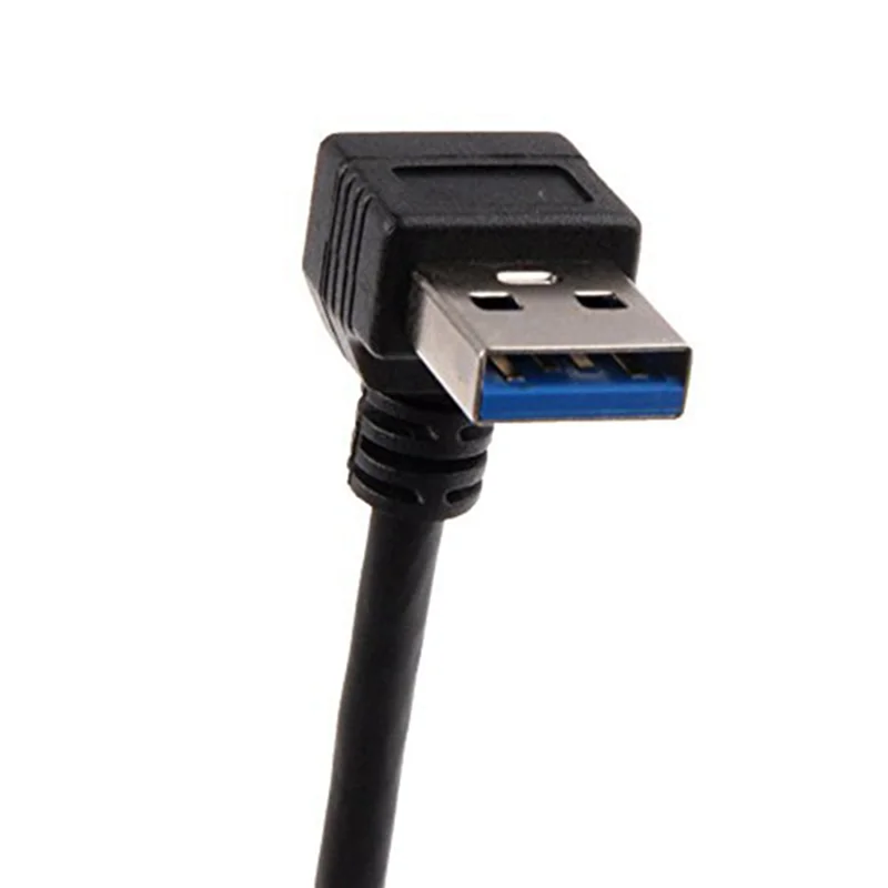 EDT-10X USB 3.0 Right Angle 90Degree Extension Cable Male To Female Adapter Cord, 20Cm