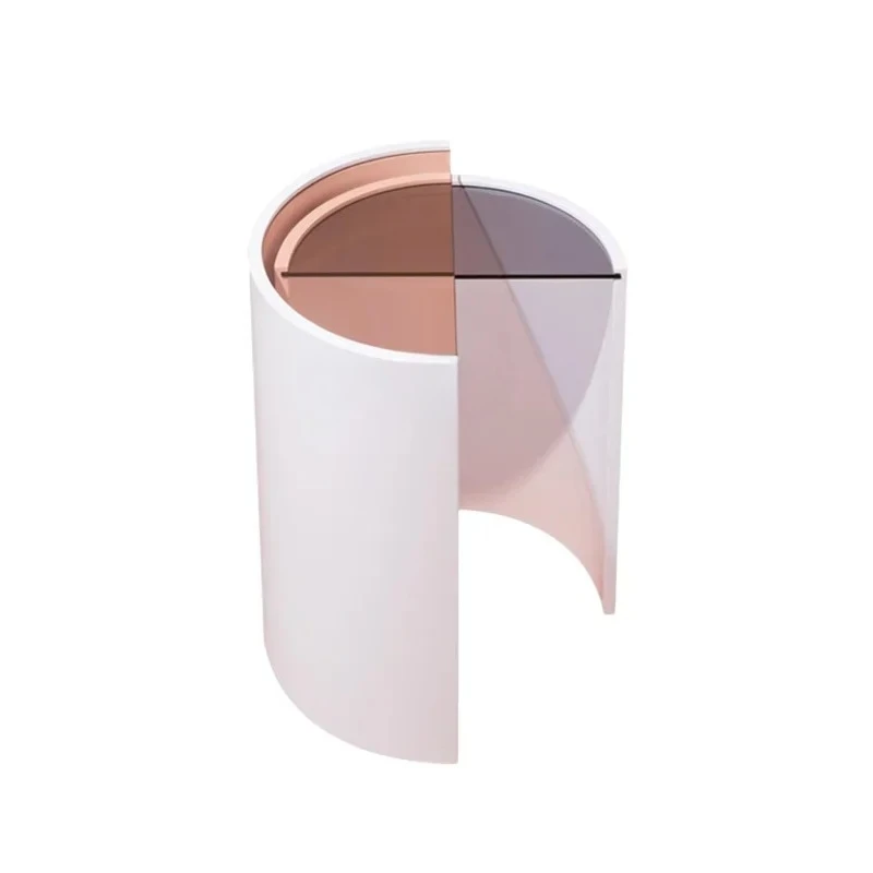 

xzSimple modern creative decorative art living room glass edge few high and low set combination