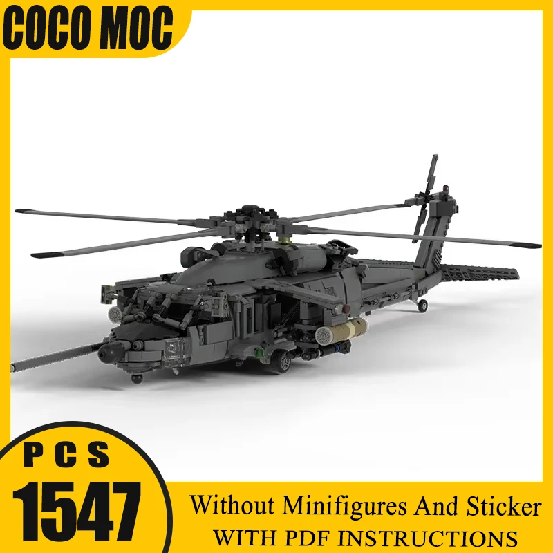 

MH-60L Black Hawk Helicopter Military Aircraft Model Moc Building Bricks Technology Blocks Gift Christmas Toys DIY Sets Assembly