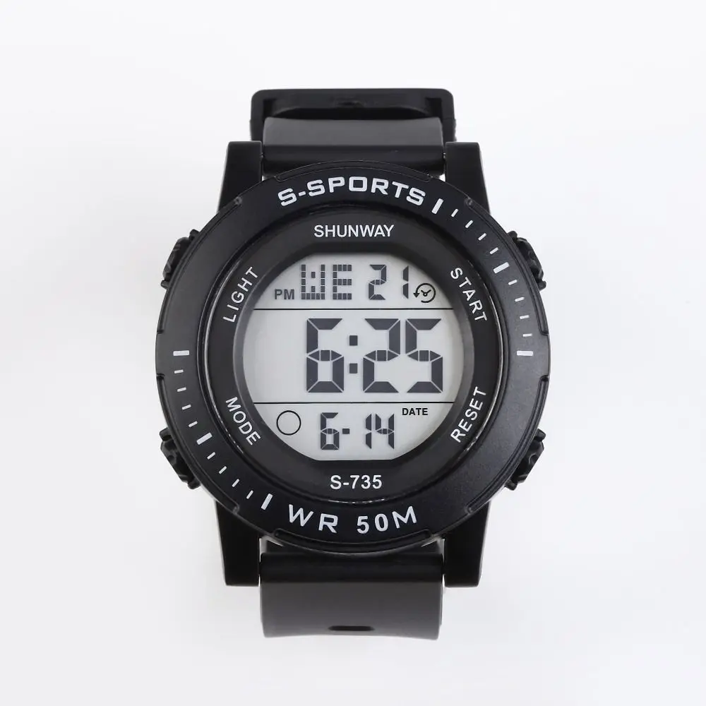 

New TPU Sports Watch Simple Night Glow Digital Watch ABS Large Screen Electronic Watch Outdoor Sports