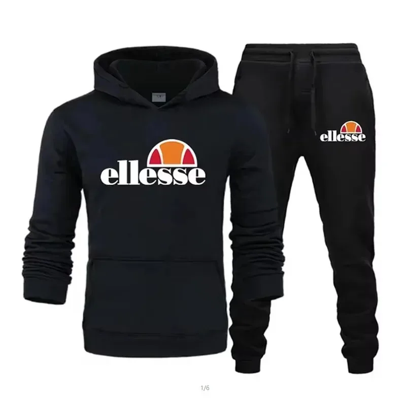 Conjunto de Sudadera con Capucha a la Moda 2025, Conjunto de Rayas Nuevo para Otoño, Sudadera con Capucha Estampada a la Moda, Pantalones Casuales, Esencial para Hombres a la Moda