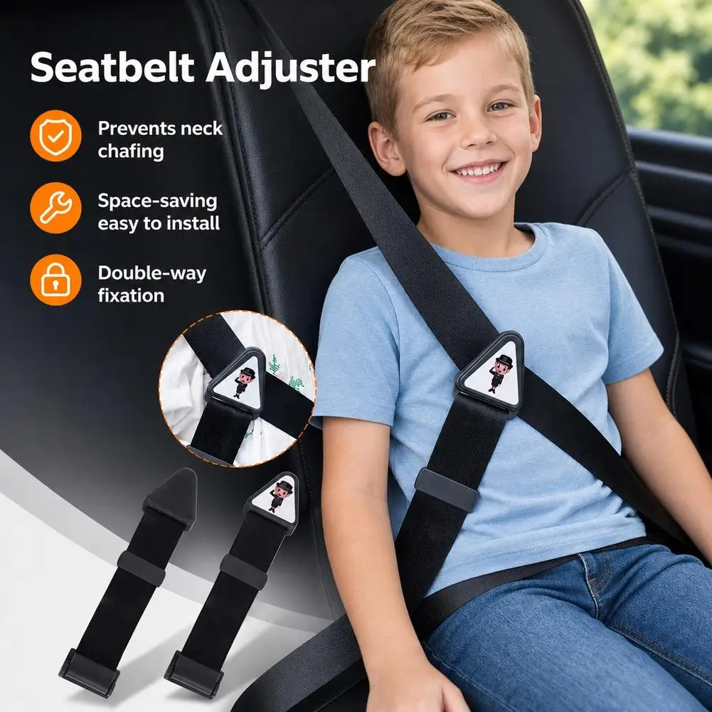 Car Seat Belt Adjuster For Kids Anti Neck Safety Belt Positioner Clip Adjustable Shoulder Strap Holder Universal Auto Cover