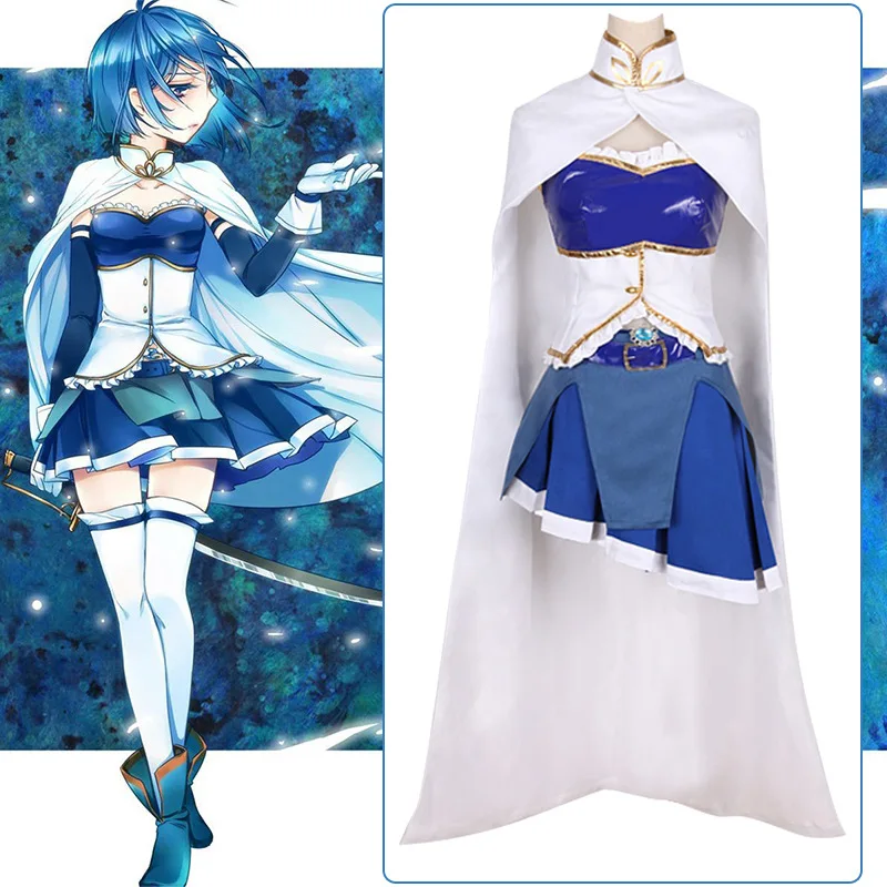 

Puella Magi Madoka Magica Cosplay Costumes Miki Sayaka Cosplay Combat Uniforms Sayaka Miki Halloween Party Role Play Costume