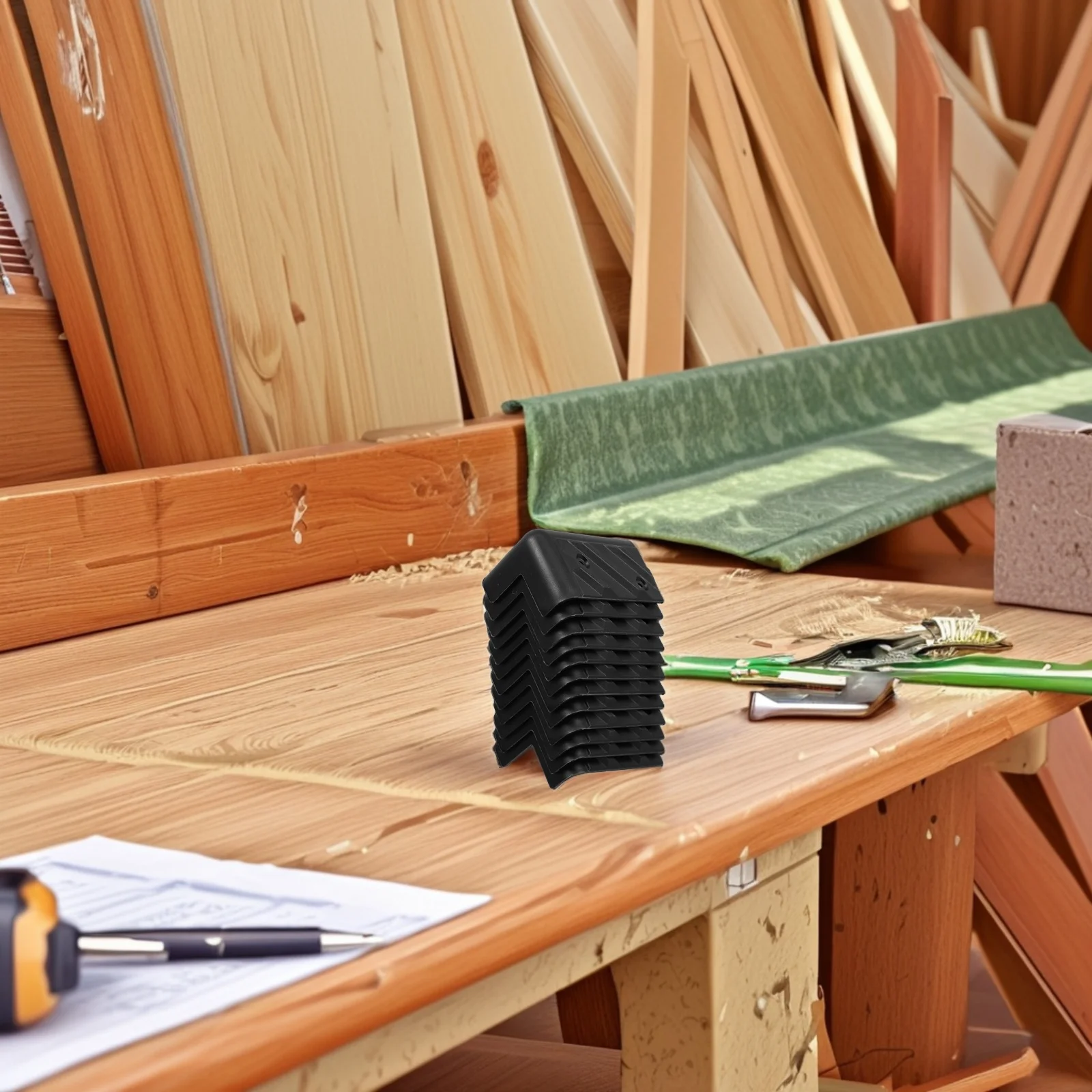 

12Pcs Speaker Corner Protectors Thick Plastic Heavy Duty Stage Audio Case Guard Guitar Amplifier Cabinet Edge Protection