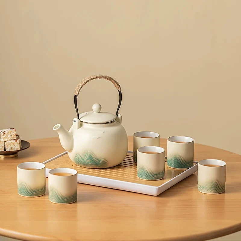 Dehua Infuser Tea Sets Tray Saucer Bowl Wedding Tea Pot Sets Ceremony Mate Conjunto De Cha Porcelana Matcha Decorations 3