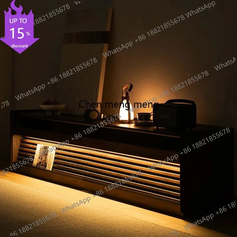 

D132 Narrow Nordic Tv Stand Dark Brown Vertical Storage Minimalist Designer Tv Stand Modern Wooden Mueble Televison