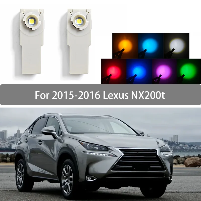 2Pcs LED Interior Foot lamp With Wire For Lexus NX200t 2015-2016 Glove Box LampInterior Decorative Lights Illuminator Connector