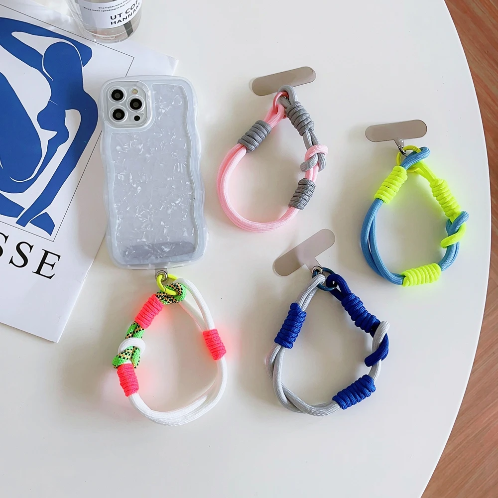 مضفر حزام الحبل الهاتف المحمول ، سلسلة معلقة ، حلقة الحبل مع التصحيح ، حزام المعصم ، حامل هاتف الخليوي ، حبل قابل للفصل ، سلسلة المفاتيح ، جديد #3