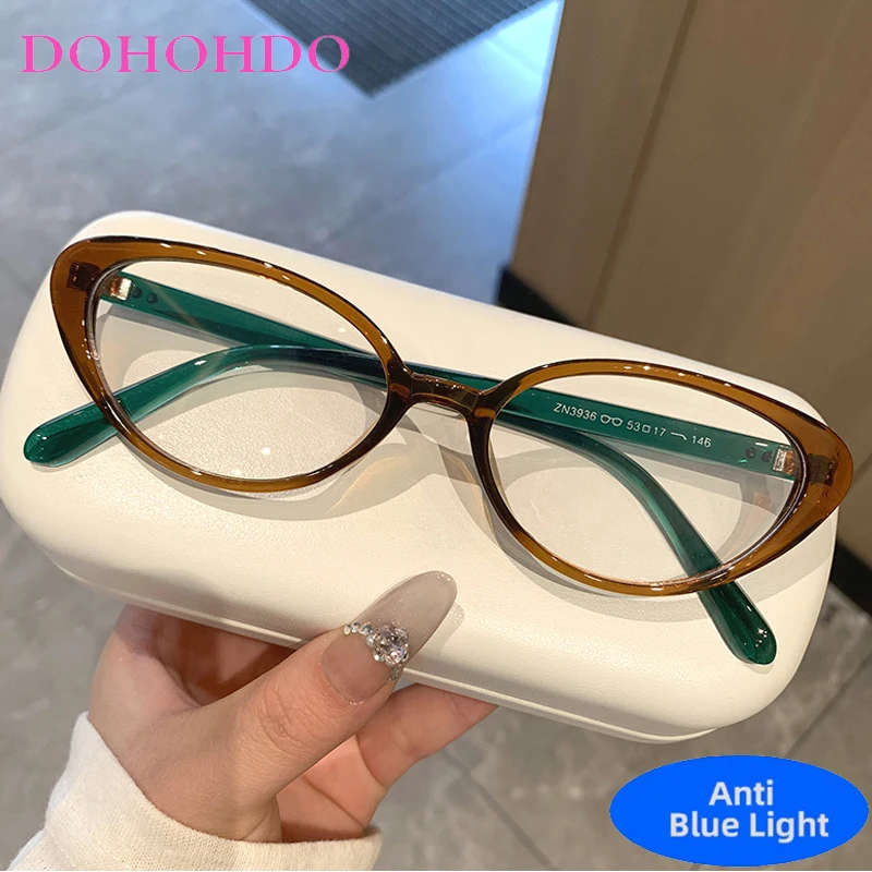 

Retro Small Frame Cat Eye Rice Nail Optical Glasses Women Men Brand Design Computer Eye Protection Blue Light Blocking Eyewear