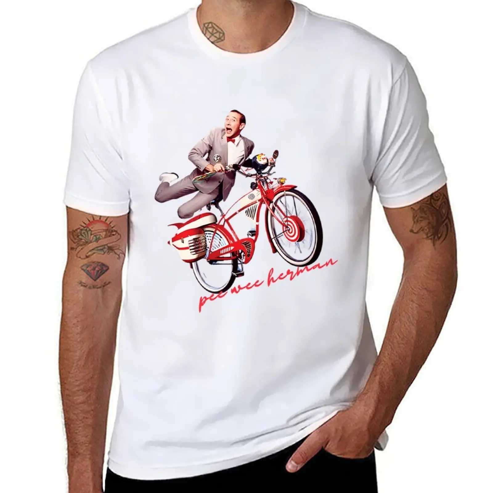 

Футболка pee wee herman,pee wee, футболки для мужчин, забавные футболки с рисунком для мужчин, хлопковая забавная футболка