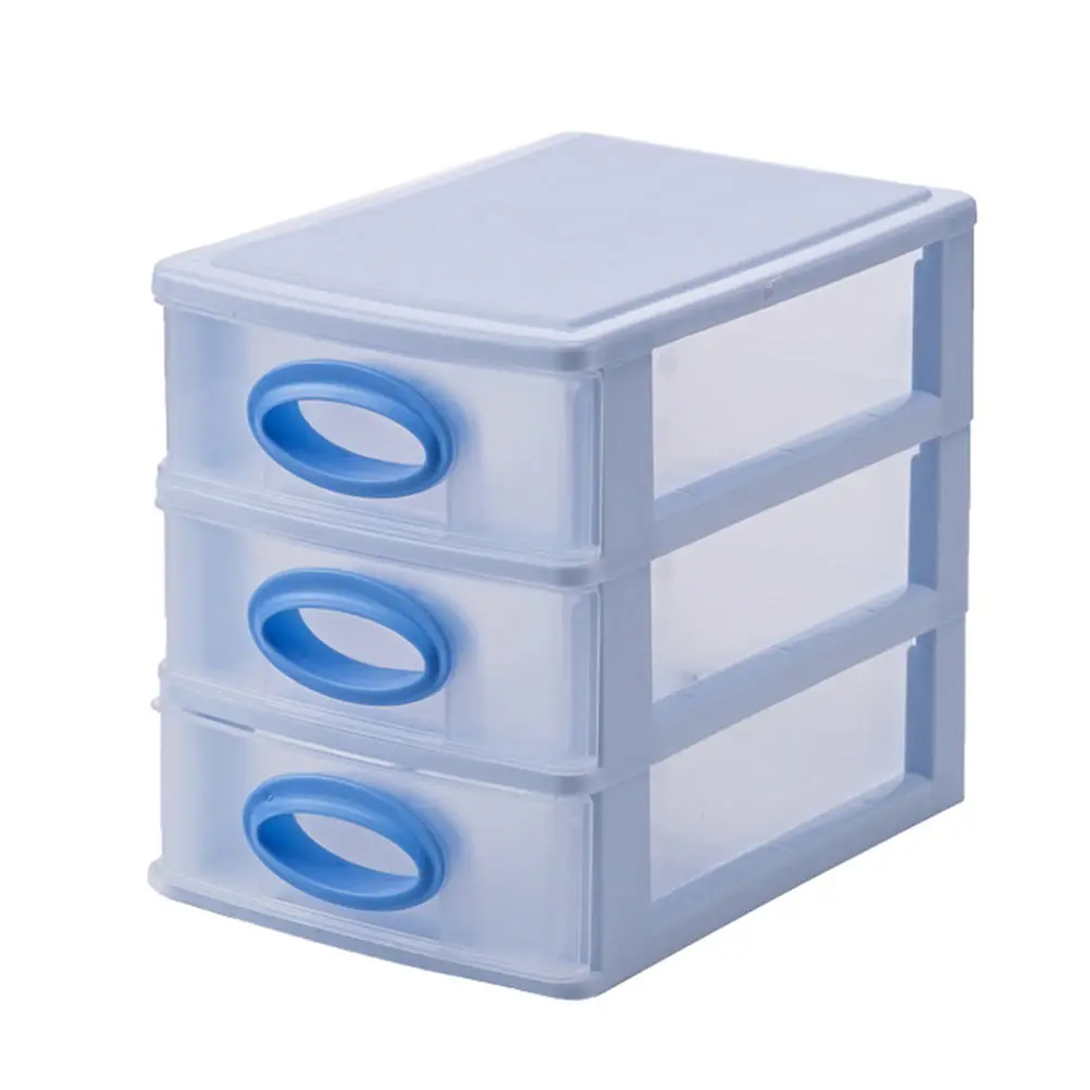 1pc Multi-Functional Storage Box Thickened Plastic Cabinet Drawer Desktop Stationery Organizer Household Box Decorative