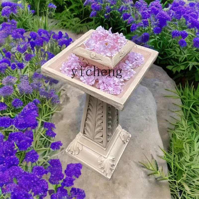 

creative flowing water ornament circulating water outdoor solar fountain European fairy garden miniatures