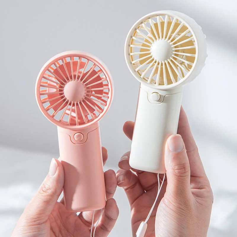 2025 Cute Mini Fan Portable Handheld Fan Lightweight Handy Fan Pocket Size Low Noise Small Electric Fan Student Gift Outdoor Fan