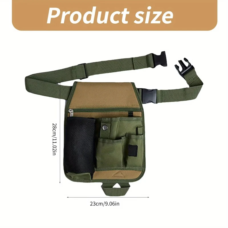 多機能ガーデニングツールバッグ、ガーデニング、配管、園芸、木工、DIY用の複数のポケット付きベルトエプロン