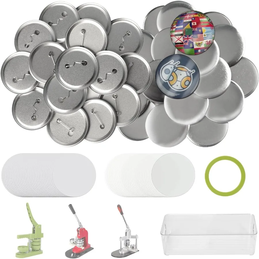 

100 комплектов 2,28 дюйма, 58 мм, принадлежности для изготовления кнопок, оцинкованное железо, пустые кнопки, канцелярские кнопки, дизайн скрепки, подходят для DIY