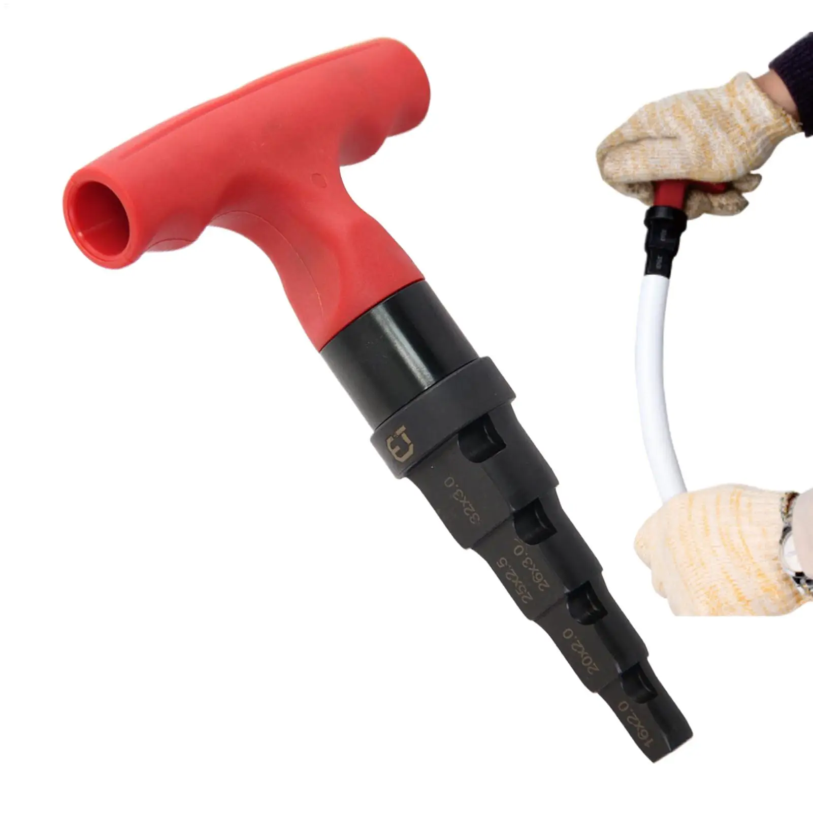 

Pipe Deburring Tool Multi-layer Calibration Reamer PVC/Aluminum/Plastic Pipes Internal Chamfering Tool Precision Fit 0.6-1.25in