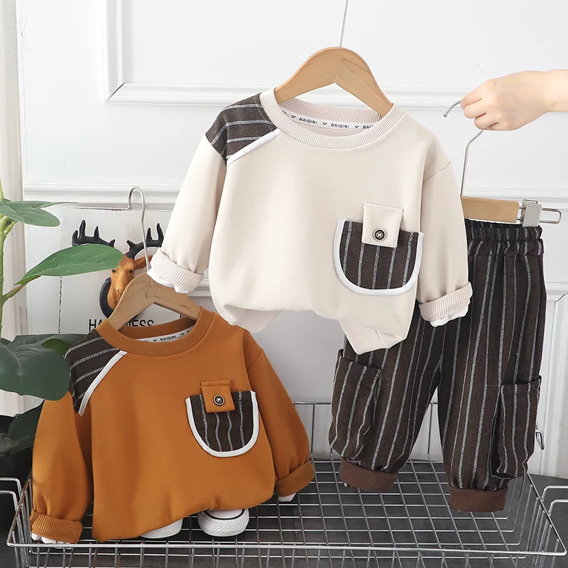 New Autumn Baby Clothes Set Children Boys T-Shirt Pants 2Pcs/Sets Toddler Clothing Infant Casual Sports Costume Kids Tracksuits