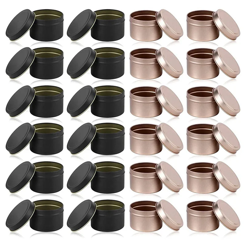 

48 Pack Candle Tin Cans With Lids, 4 Oz, Metal Candle Jars For DIY Candle Making, Arts & Crafts, Party Favors And Gifts