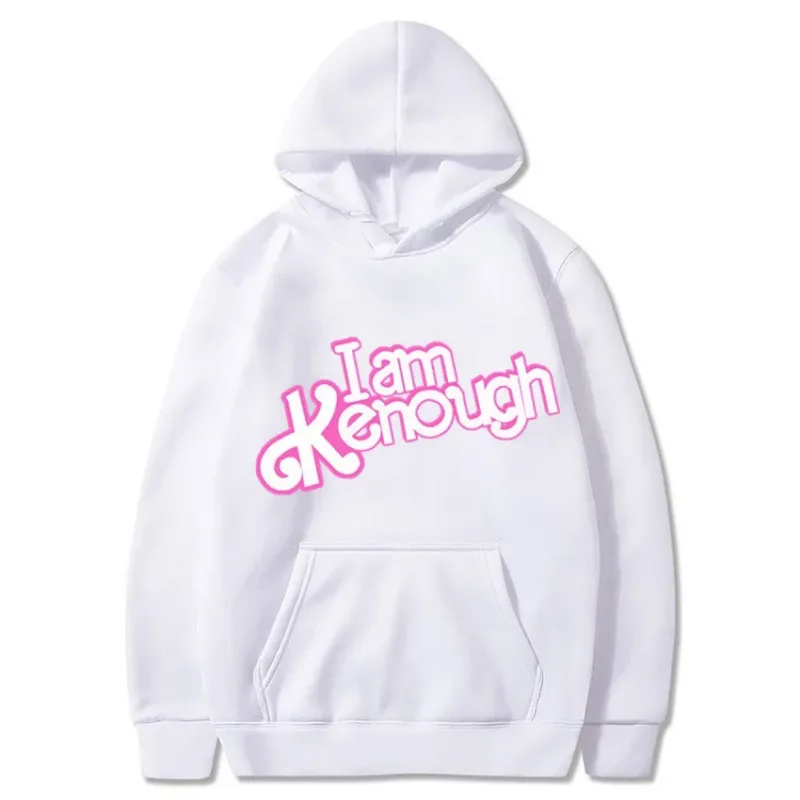 I Am Kenough Hoodies Men Fashion Graphic Print Sweatshirts Women Casual Harajuku Streetwear Hooded Pullover Sportwear Oversized