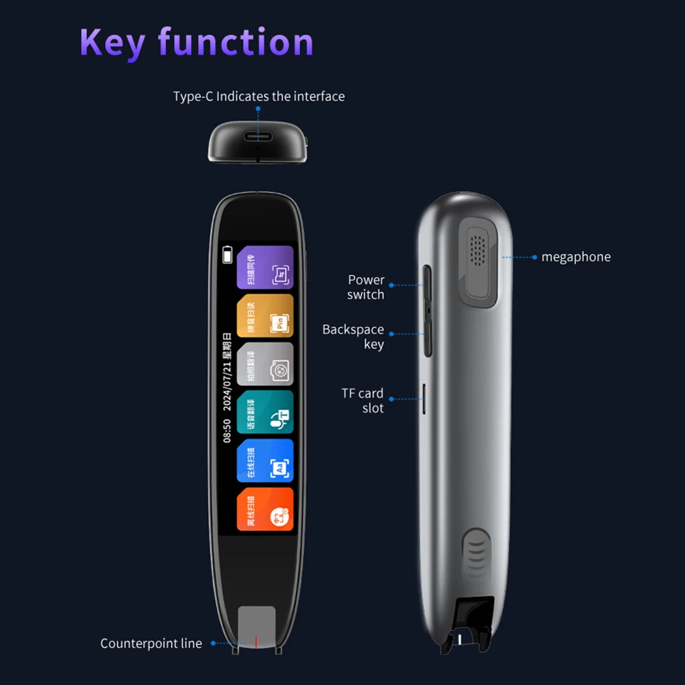 S65 Translation Pen Scan Reader Device Text Scanning Reading Translator Real Time Intelligent Text Scanning Point Reading Pen