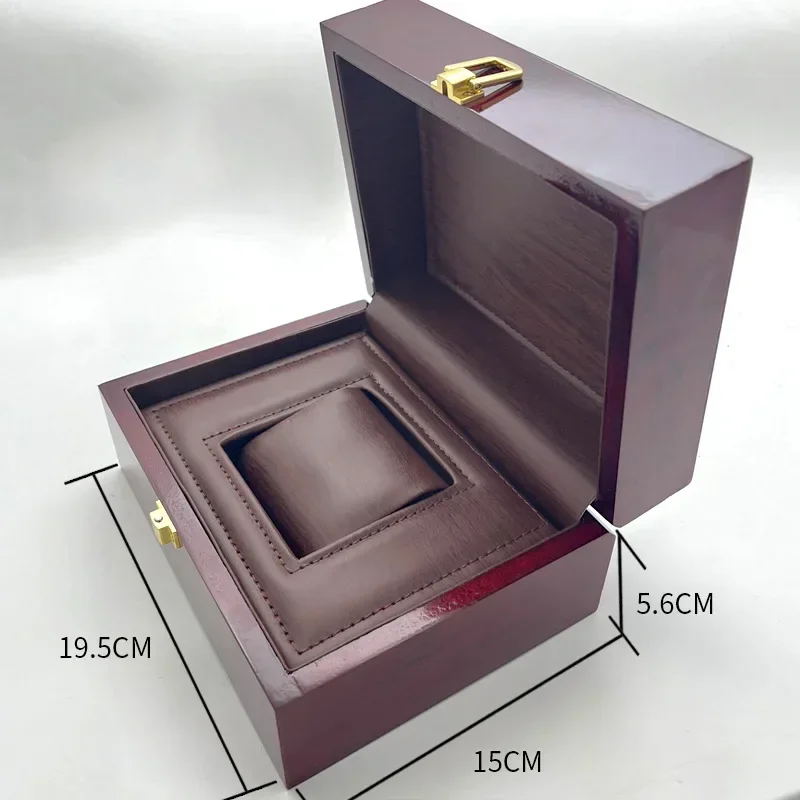 Luxury Ins Gift Watch Case Box Storage Organizer Piano Paint Baking Atmosphere Simple Dust-proof Wood Customizable Logo Sureface