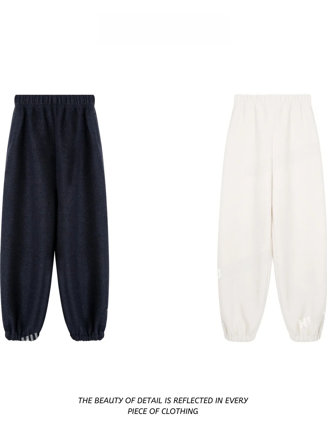 

Winter Baby Velvet Woolen Casual Elastic Cuffed Sweatpants All-Match High Waist Straight Leg Anti-Wrinkle Regular Thin