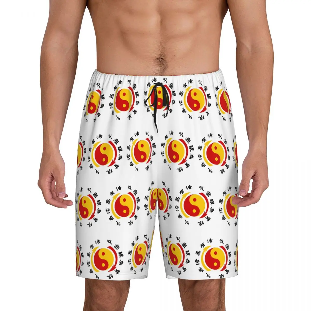 

Custom JKD Jeet Kune Do Logo Short Pajama Pants Men Sleepwear Sleep Lounge Bottom Shorts Sleeping Pants