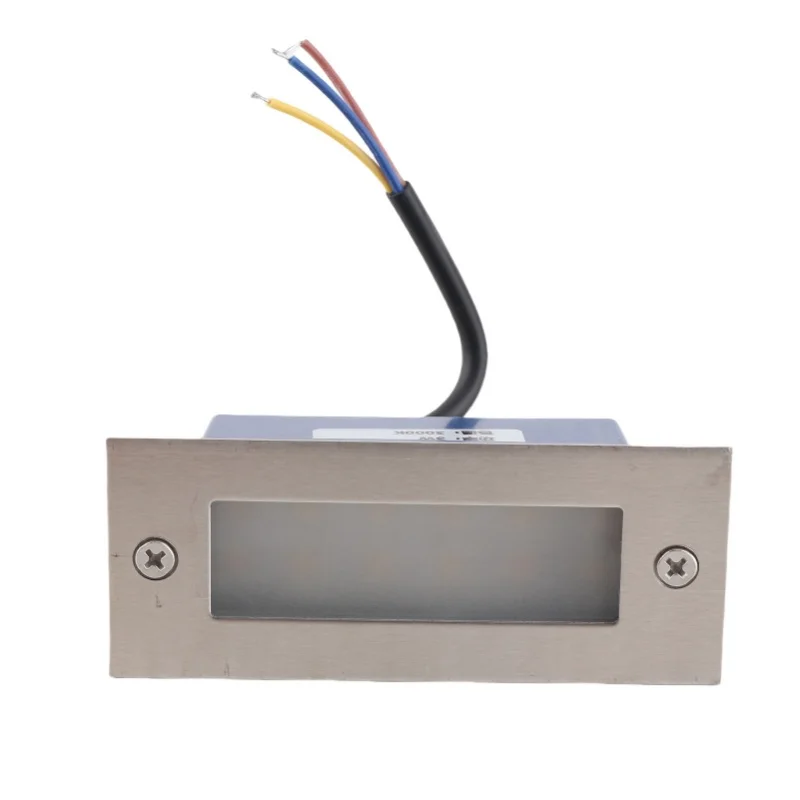 Luces de paso Luces de escalera de paisaje rectangulares de acero inoxidable resistentes al agua para interiores y exteriores