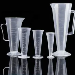 Triangle Transparent Plastic Corrugated Cup Heat-resistant 25/50/100/250/500ml Large Capacity Kitchen Supplies