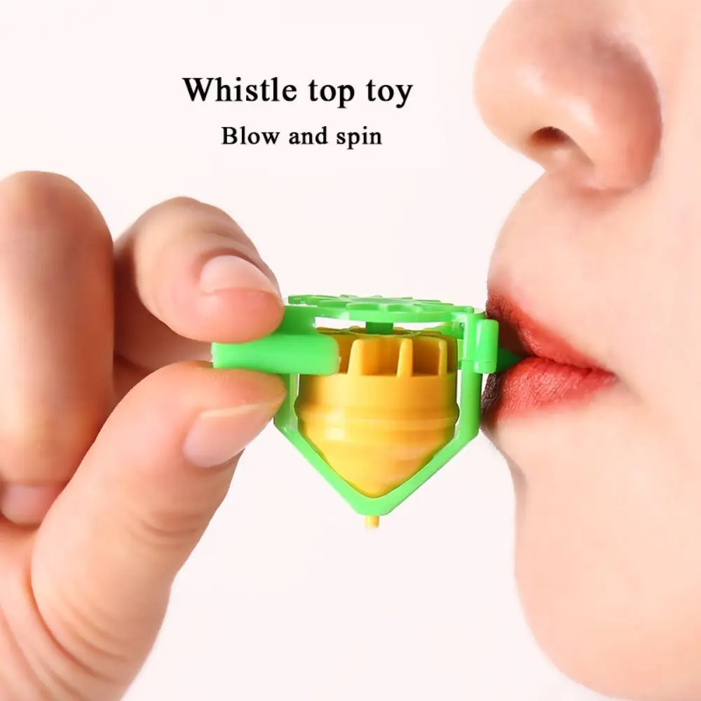 

Blowing Puzzle Gyroscope Whistling Gyroscope Double Port Whistle Whistle Spinning Top Colorful Plastic Outdoor Sport