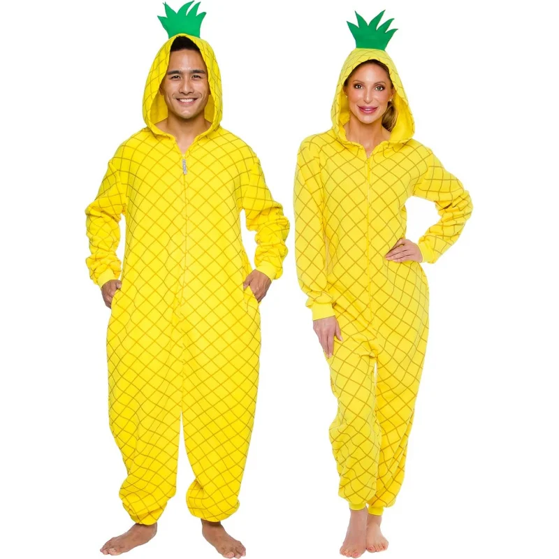 

❤️❤️❤️Funziez! Slim Pineapple and Avocado Adult Onesie - Food Costume - Christmas One Piece Cosplay Suit for Adults, Women❤️⭐️❤️