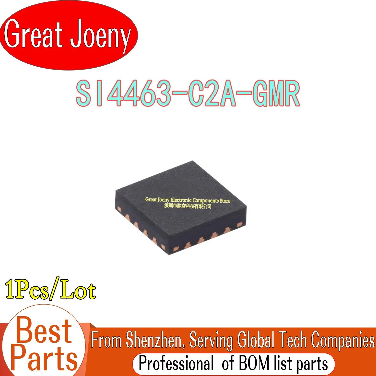 100% New Original 44632A SI4463-C2A-GMR SI4463-C2A IC Chipset QFN-20 Bulk Best Price